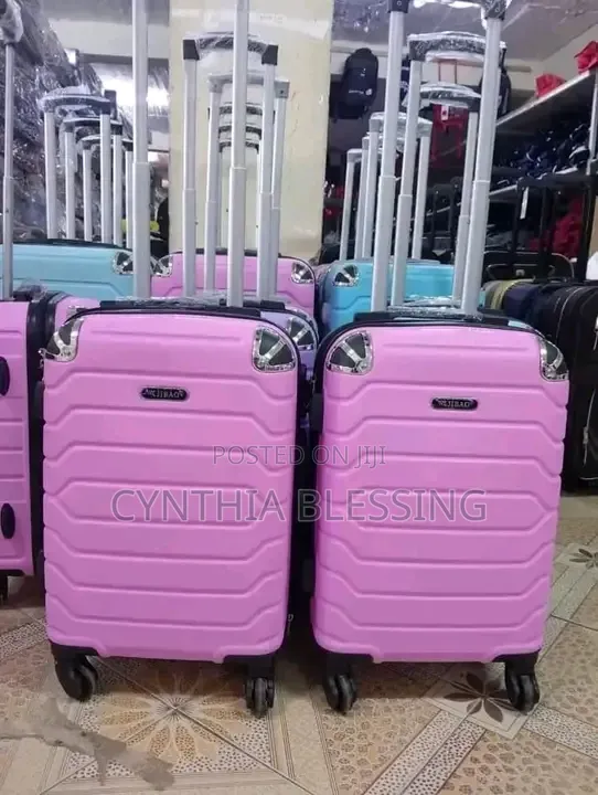 Pink Suitcases Fiber Suitcase 4 Wheel