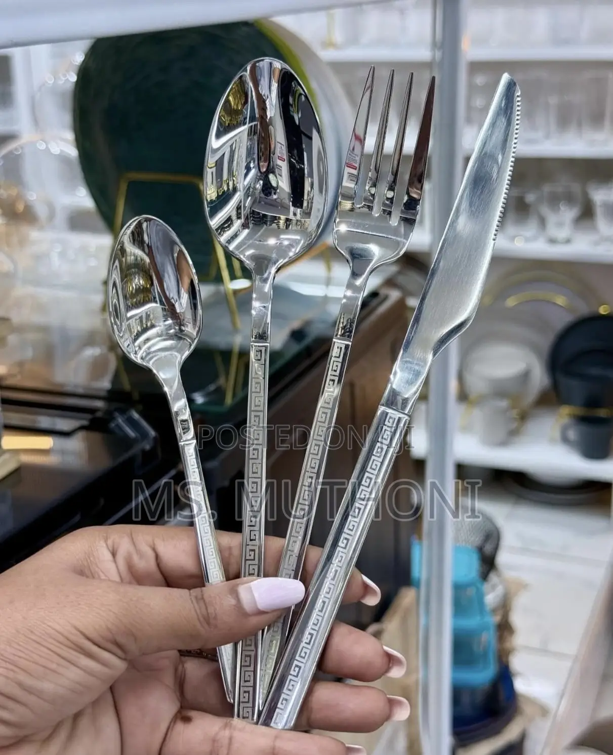  24-Piece Premium Stainless Steel Flatware Set Mirror-Polished Finish