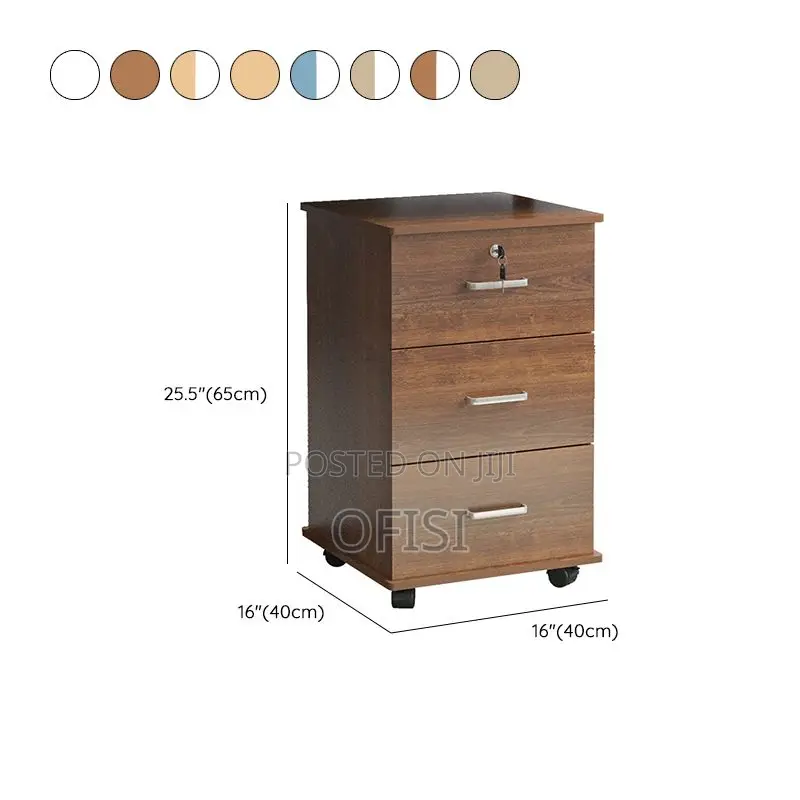 Office Cabinet; 3 Drawer Movable Pedestal Cabinet
