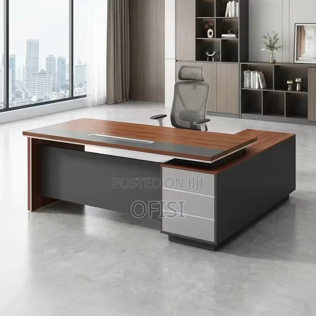 Office Desk; 1.8m Executive Office Desk With Side Drawers