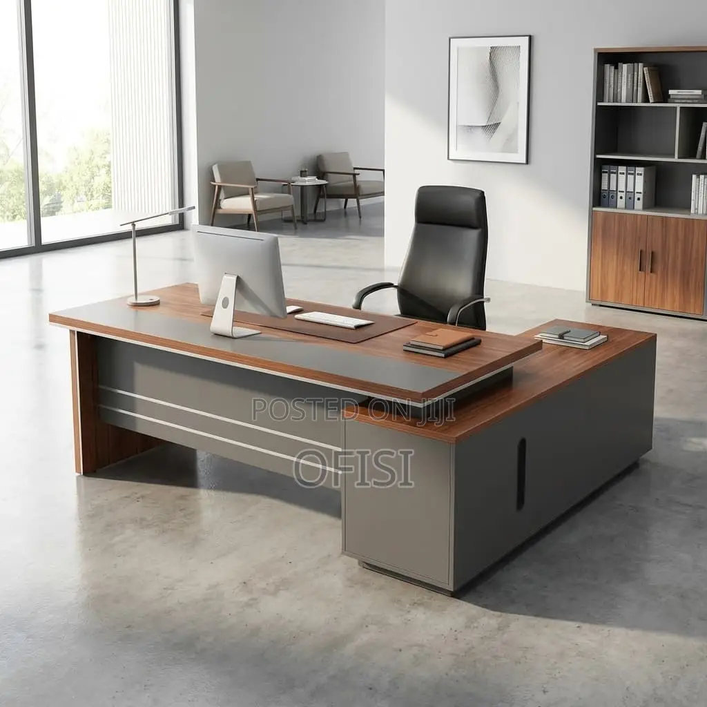 Office Desk; 1.8m Executive Office Desk With Side Drawers