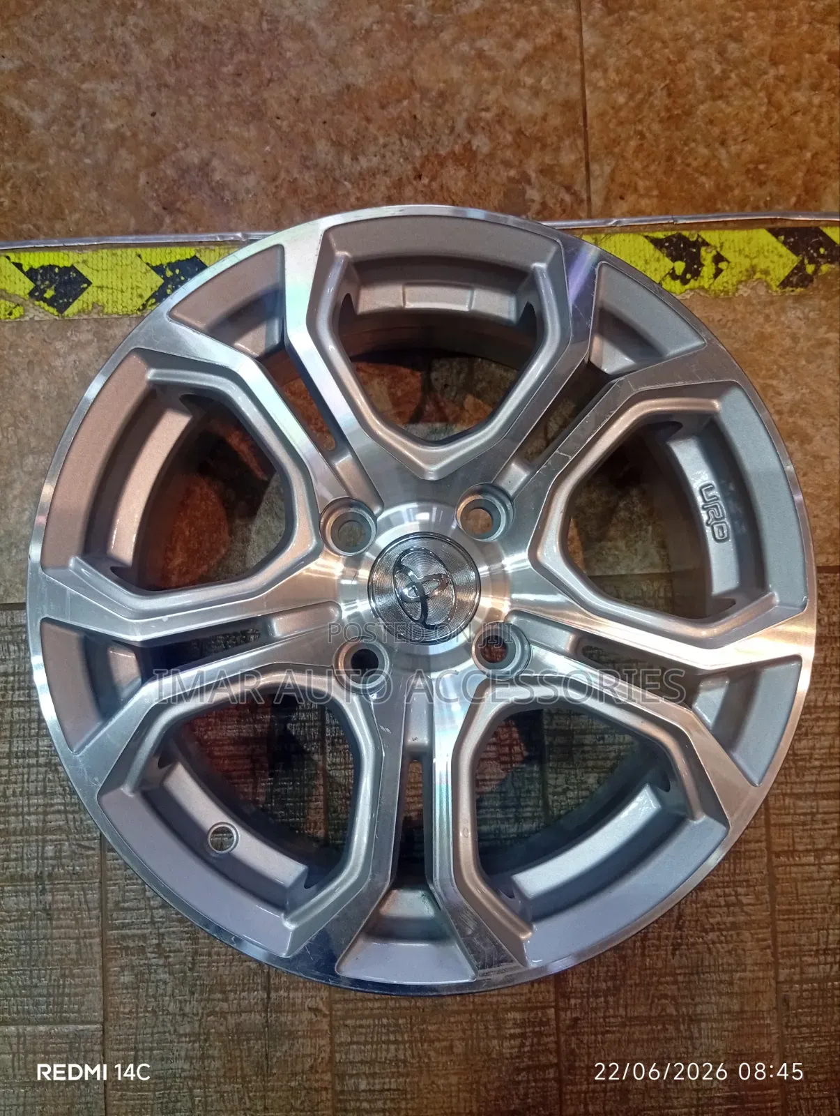 14-Inch 4-Hole Toyota TRD Style Silver Alloy Wheel Rim