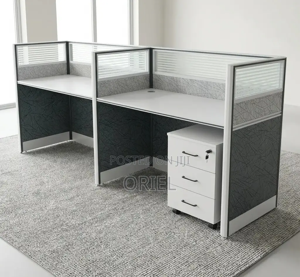 Office Workstation : Modular 2-Person Office Working Workstation