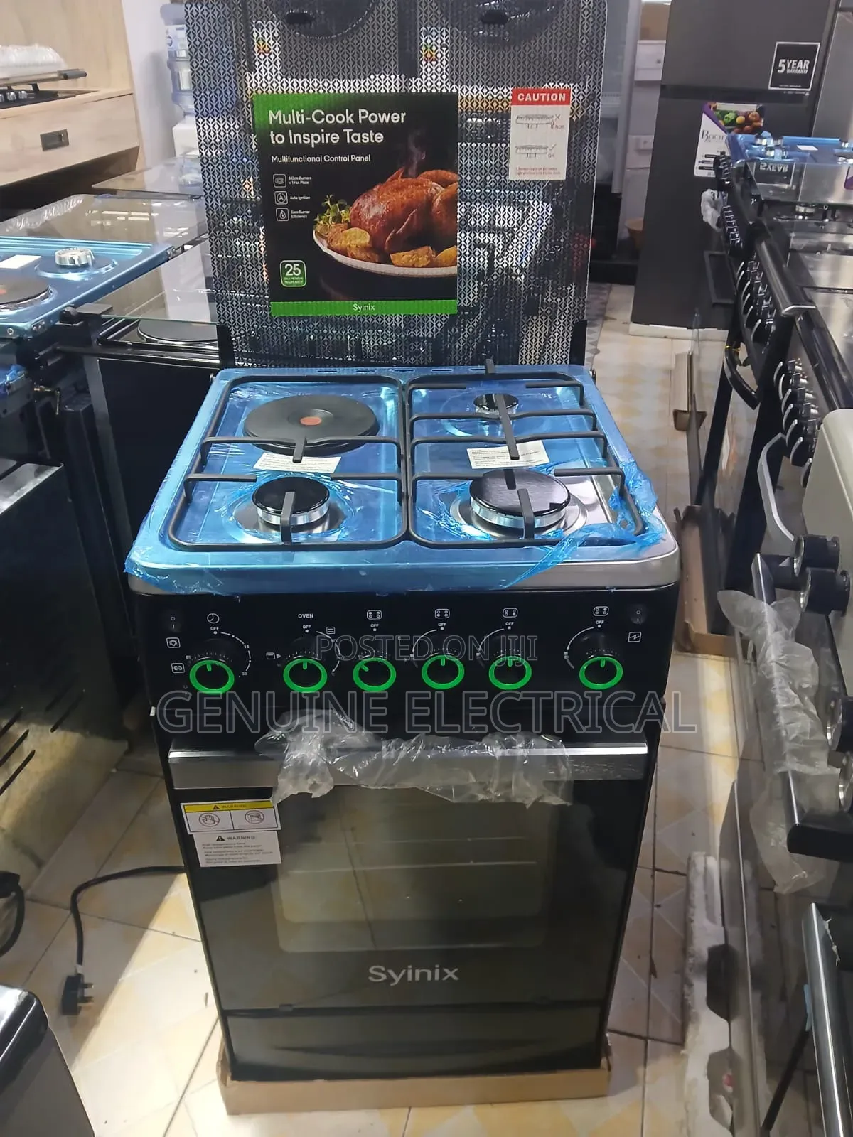 Syinix 50by55 3+1 Standing Cooker 
With Electric Oven