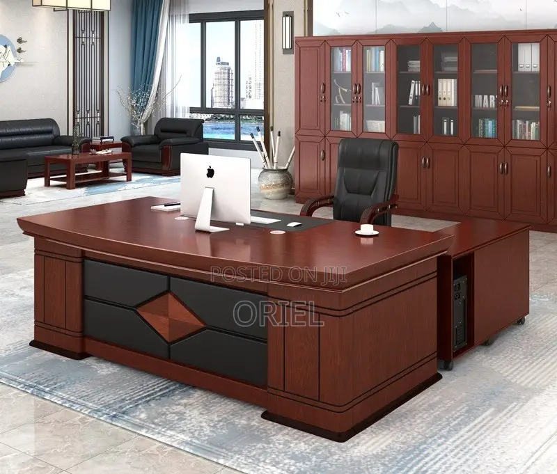 Office Desk : 1.8m Mahogany Executive Office Table