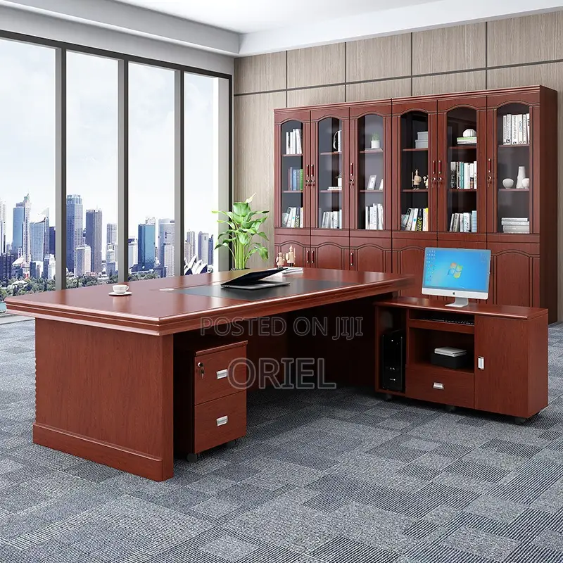 Office Desk : 1.8m Mahogany Executive Office Table
