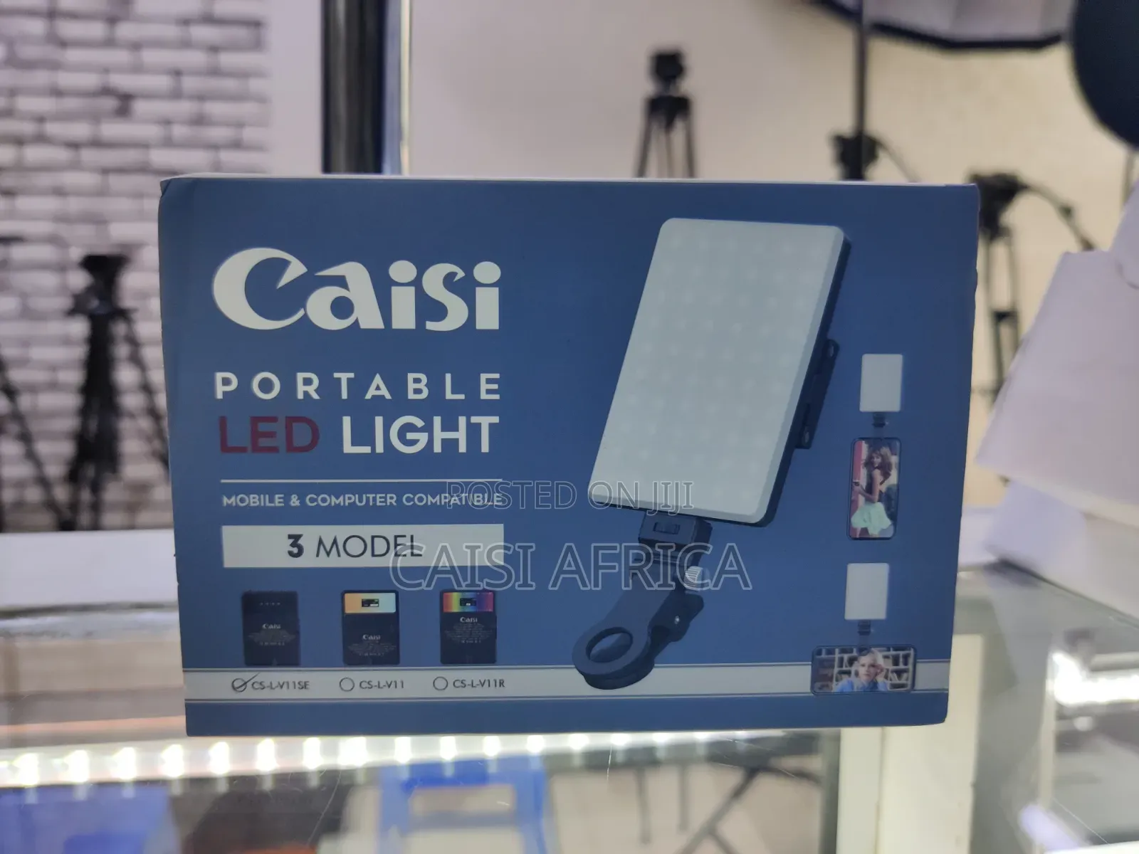 Caisi Rechargeable Selfie Led Clip Light – Adjustable Color Temp