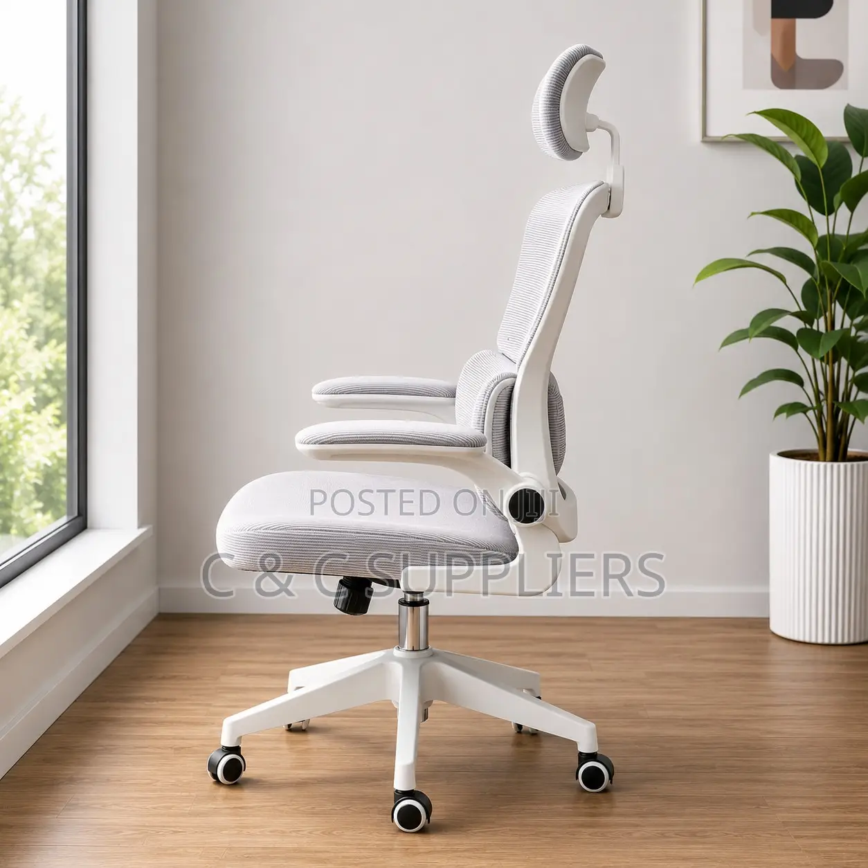 White Ergonomic Modern Office Chair