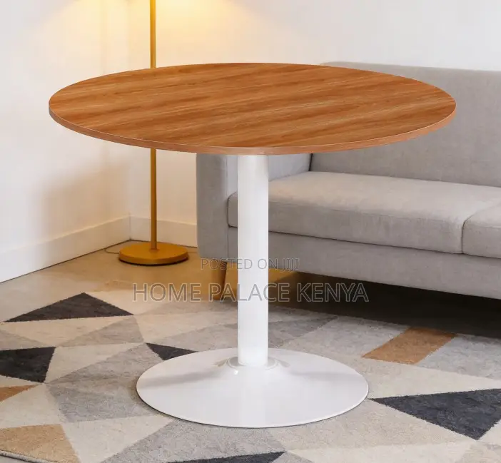 Meeting Table: Stylish Wooden Ash Top With Metal Stand