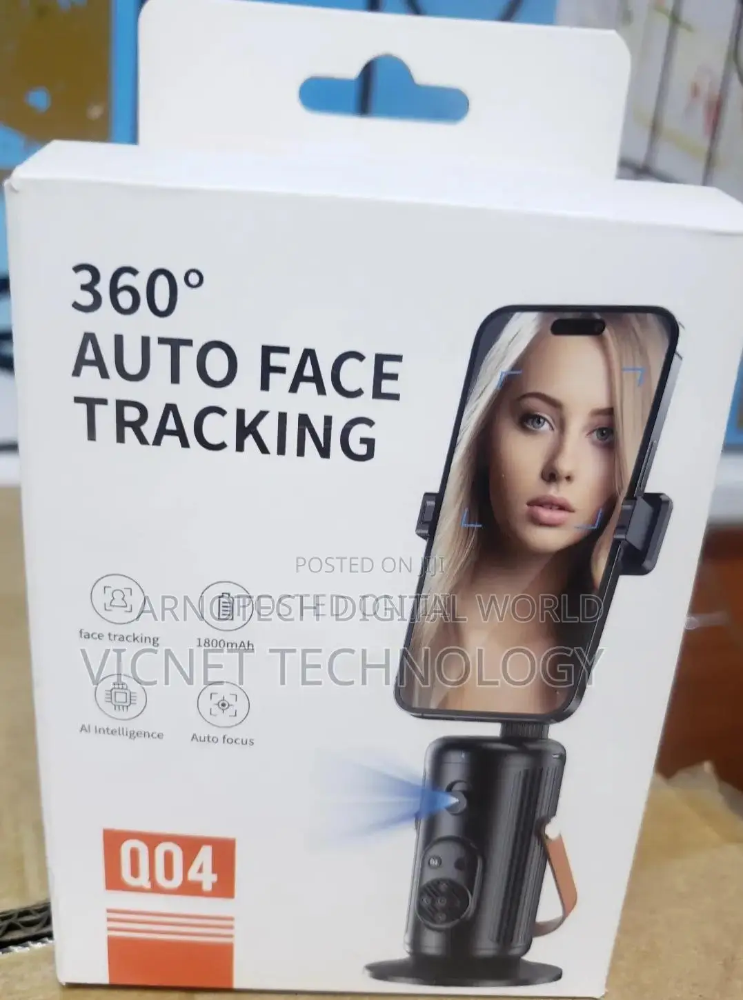 Q04360° Auto Face Tracking Selfie Stick Tripod – Smart Ai Tracking