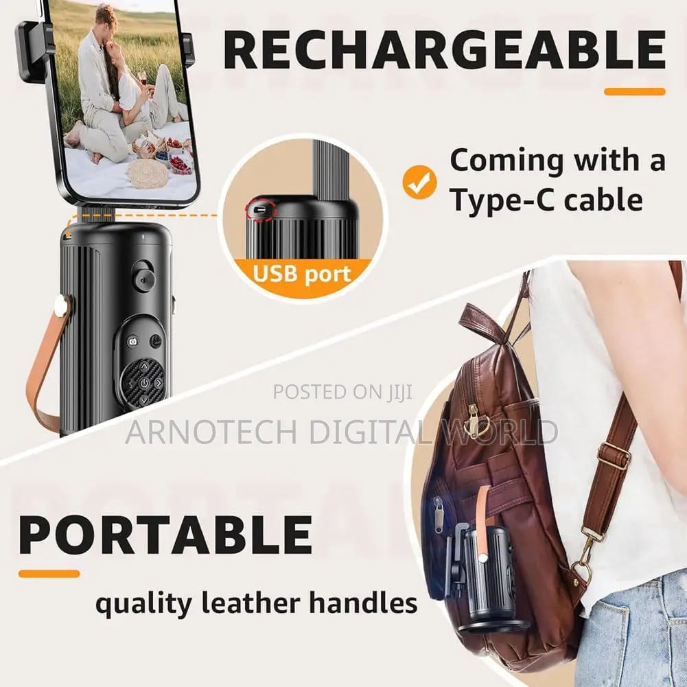 Q04360° Auto Face Tracking Selfie Stick Tripod – Smart Ai Tracking