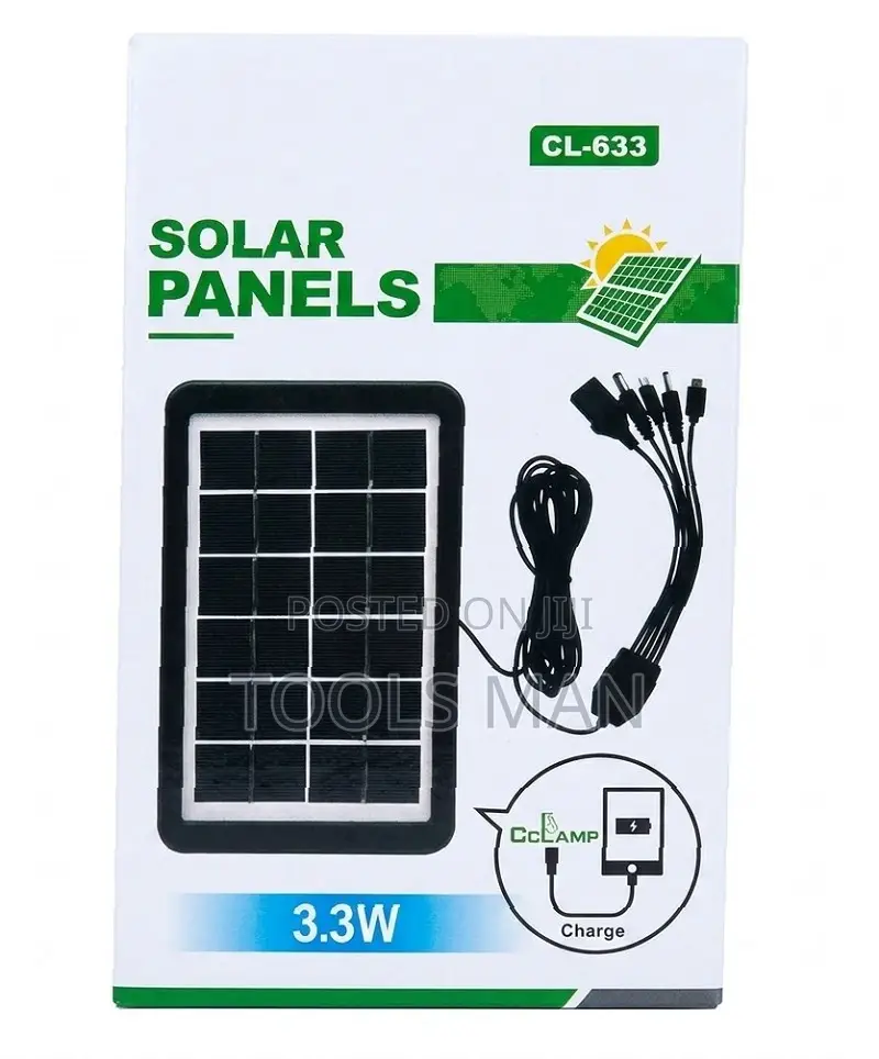 Cclamp Cl-633 Portable 3.3w Solar Panel Phone Charger