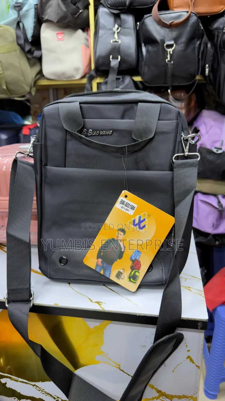 Medium Sized Black Sling Shoulder Bags at 1200