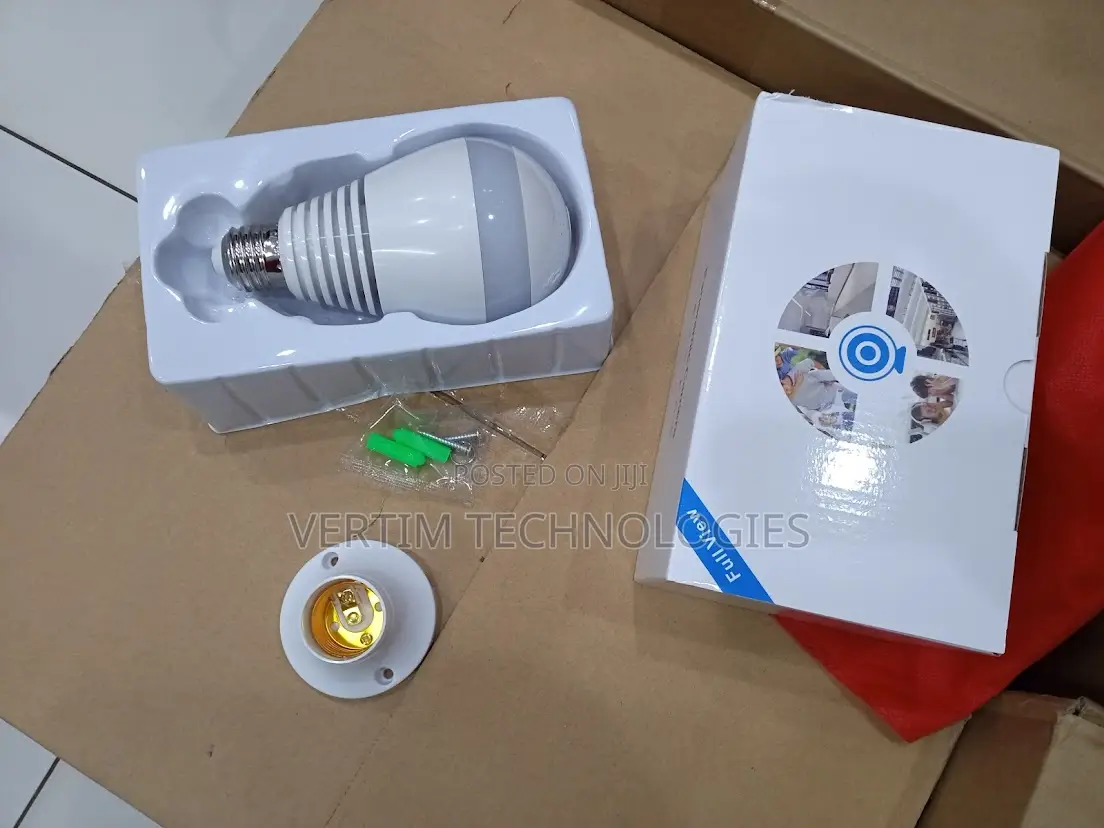 360° Panoramic V380 Bulb Camera With Two-Way Audio