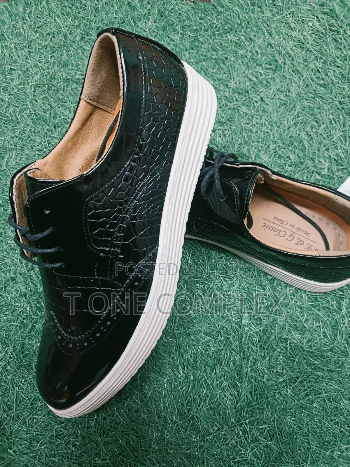 Original E G Classic Designer Men Loafers Brown Crocodile Skin Shoes