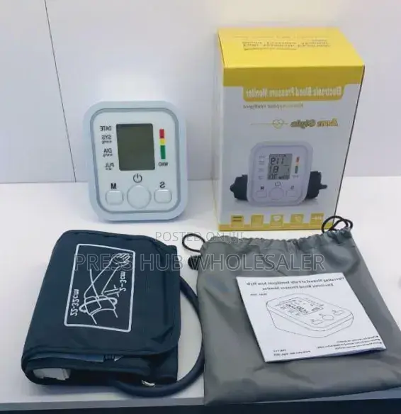 Electronic Blood Pressure Monitor With Large LCD Display