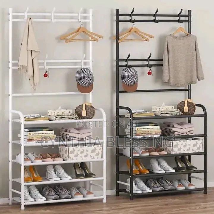 Portable 5 Tier Shoerack With Hanger