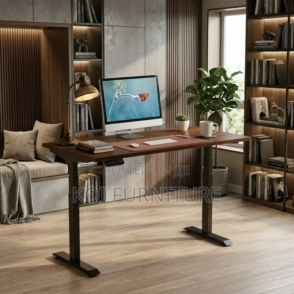 Office Desk; 1.2m Adjustable Ergonomic Home Office Reading Gaming Desk