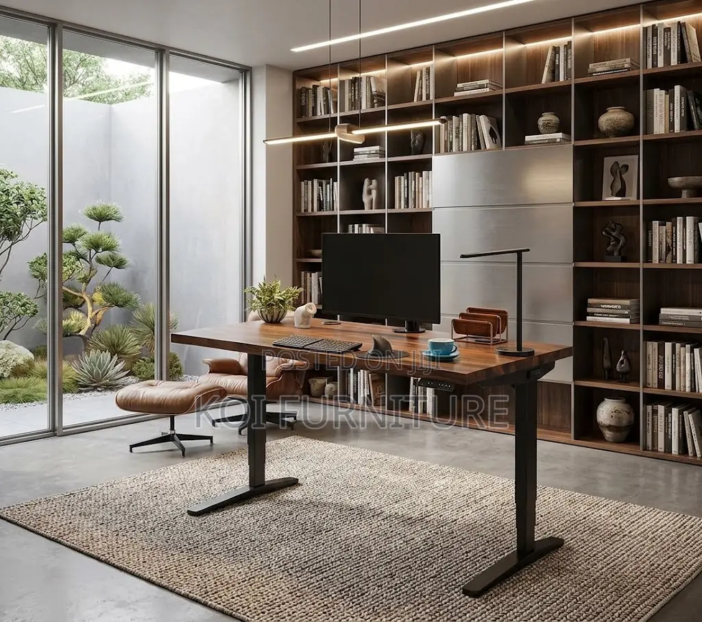 Office Desk; 1.2m Adjustable Ergonomic Home Office Reading Gaming Desk