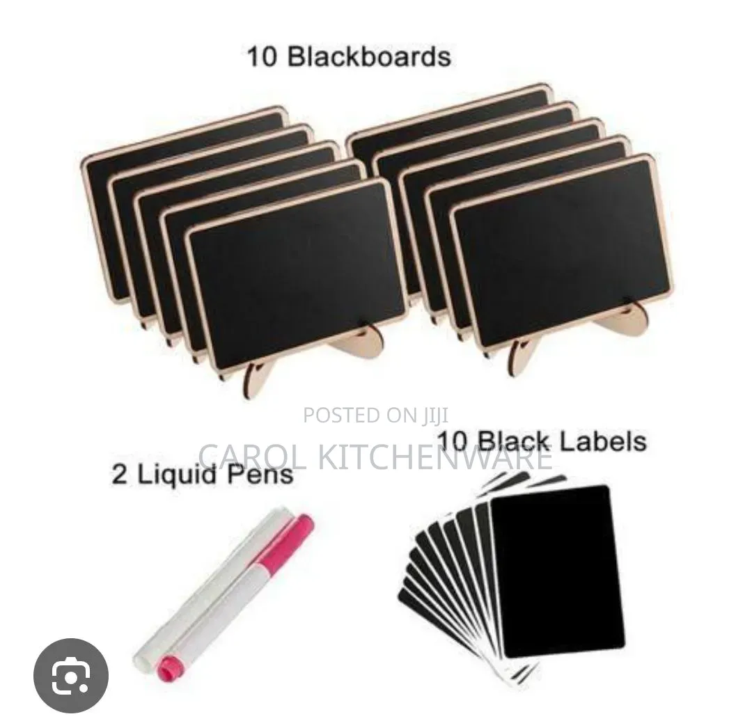 10 Pc Mini Wooden Blackboard Set