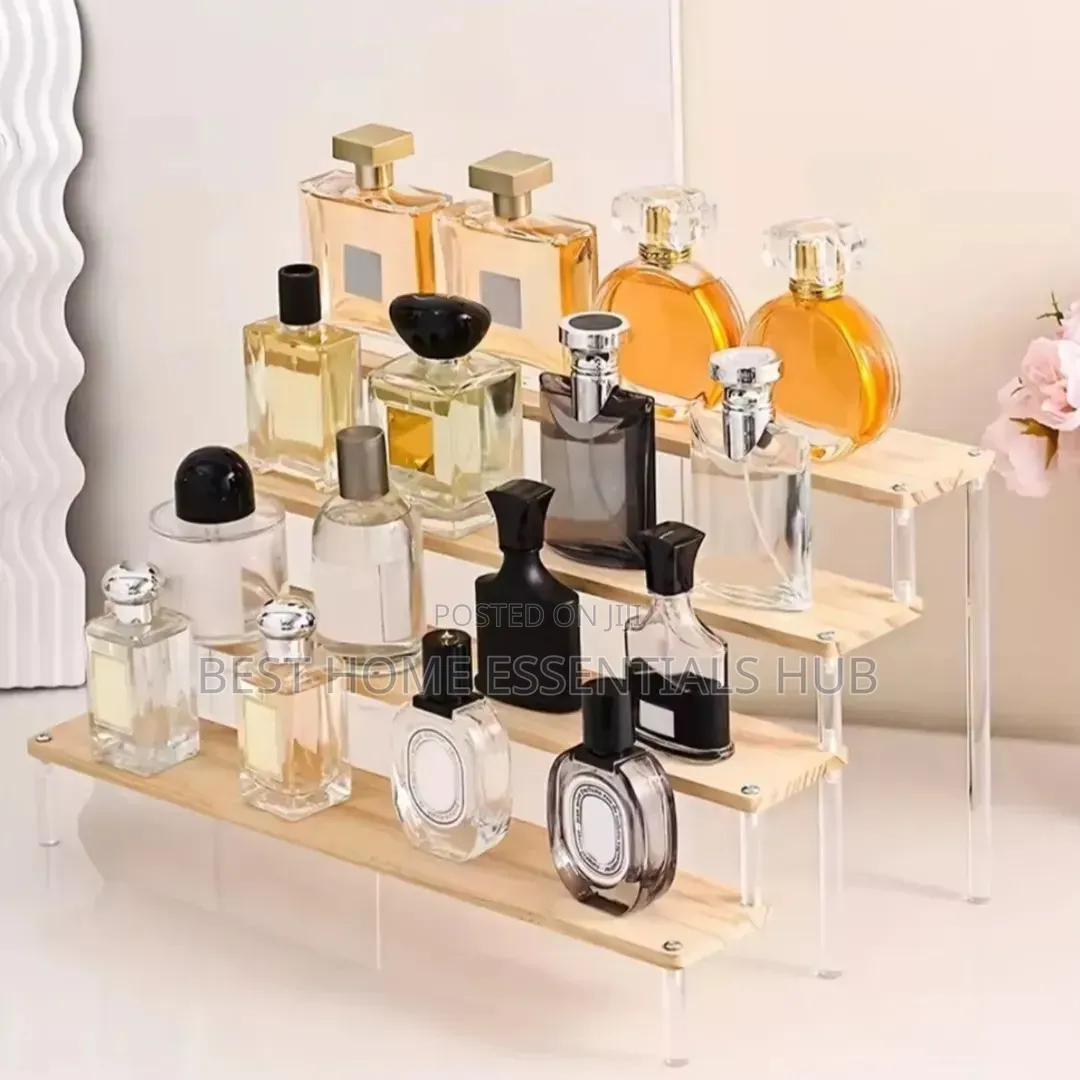 *4-Tier Wooden Acrylic Perfume Display Stand*