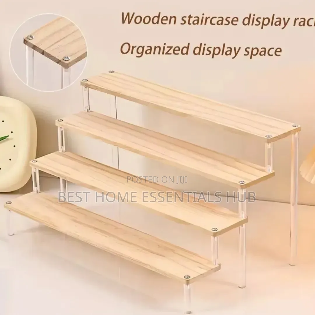*4-Tier Wooden Acrylic Perfume Display Stand*