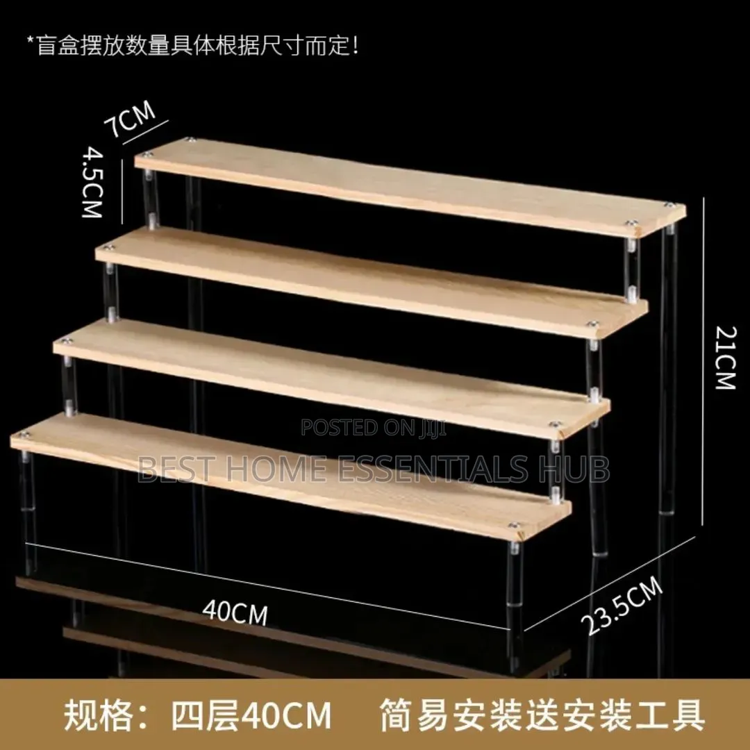 *4-Tier Wooden Acrylic Perfume Display Stand*