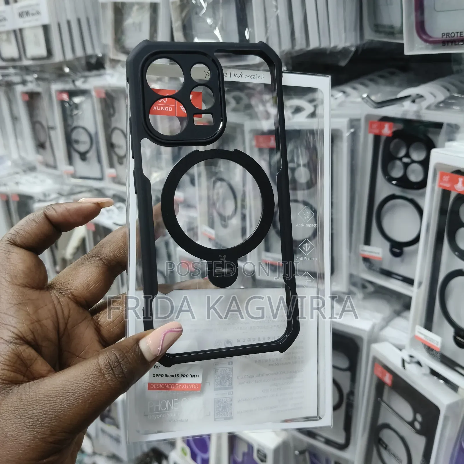 Oppo Reno 15 Pro Xundd Clear Case With Rotating Stand