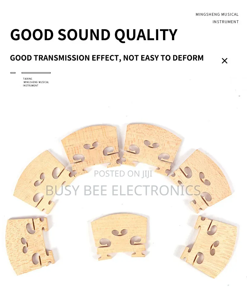 Natural Maple Metal Violin Bridge