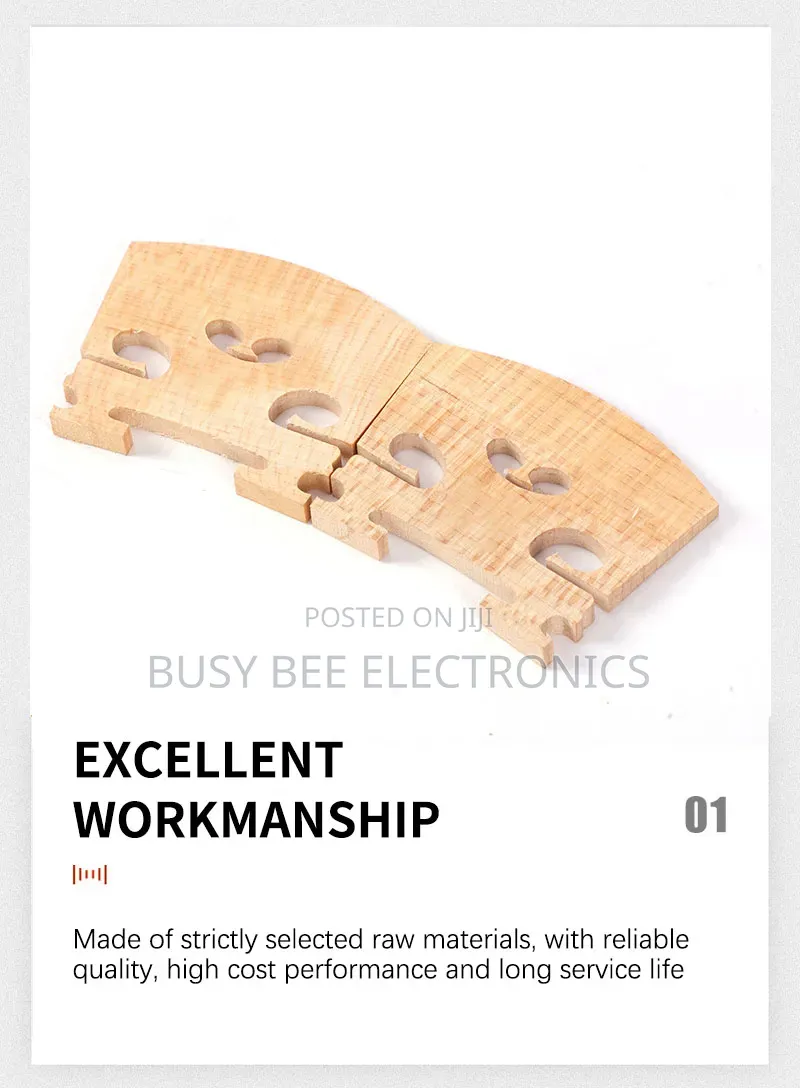 Natural Maple Metal Violin Bridge