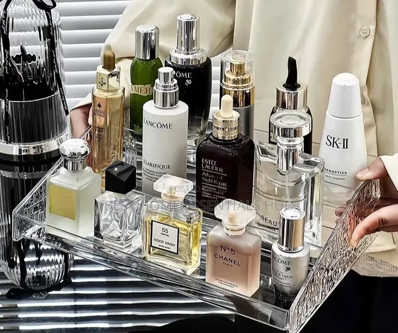 *3 Tier Clear Acrylic Perfume Stand/ Countertop Skincare Organizer
