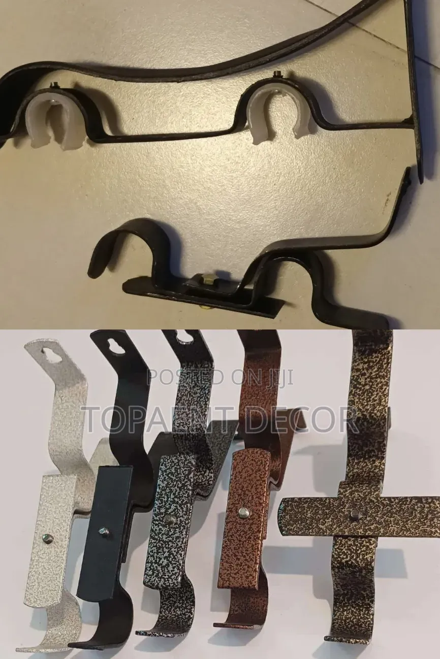 Heavy Duty Powder Coated Window Curtain Rod Brackets
