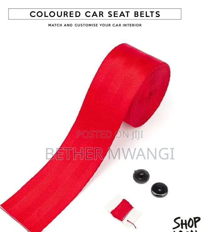 2 PCS Coloured Car Seat Belts in Kenya