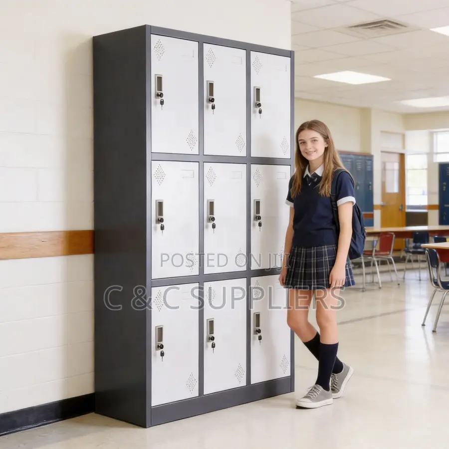 Metallic 9 Locker Cabinet.