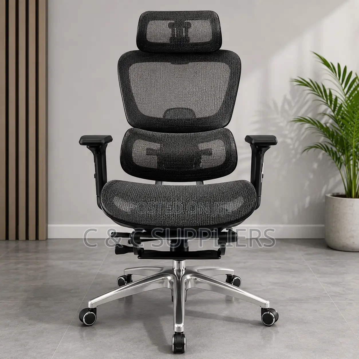 Mesh Swivel Orthopedic Seat With Footrest