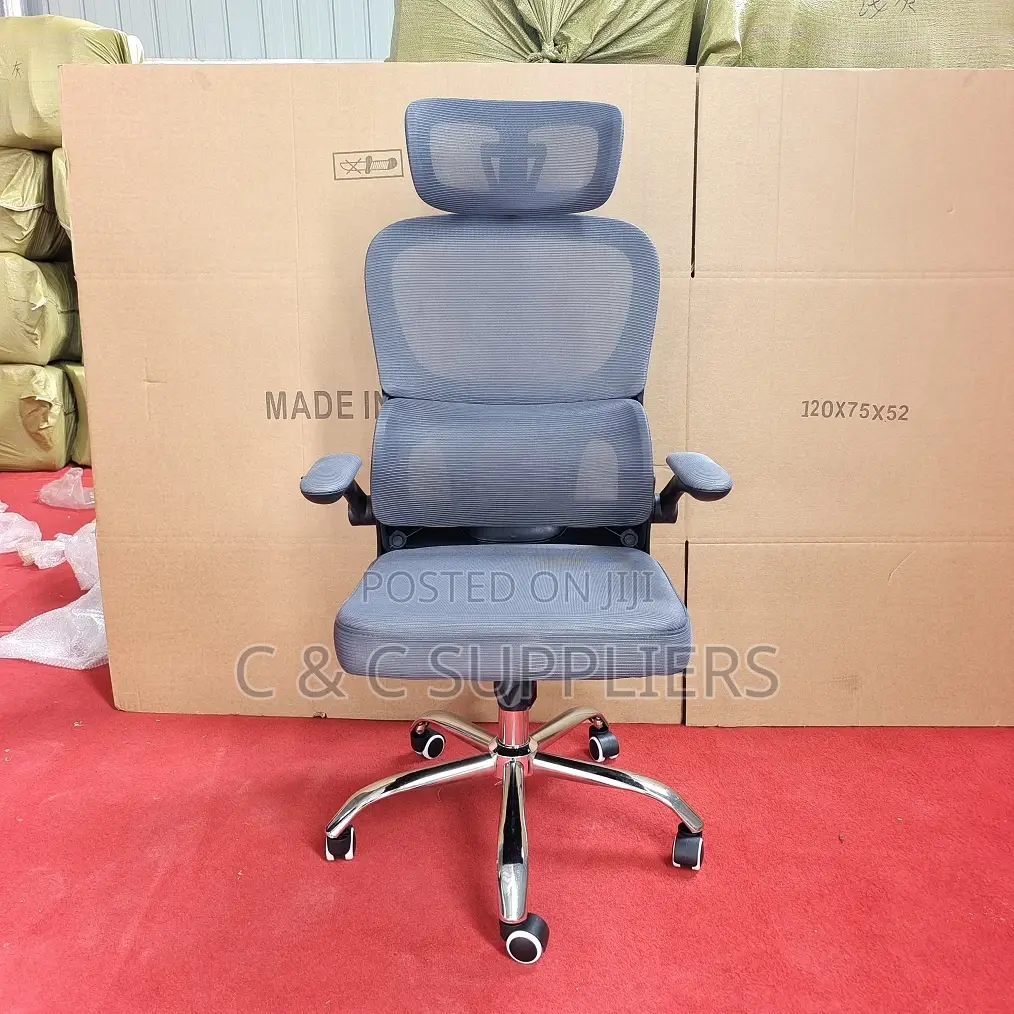 White Ergonomic Seat With Flipping Up Armrest