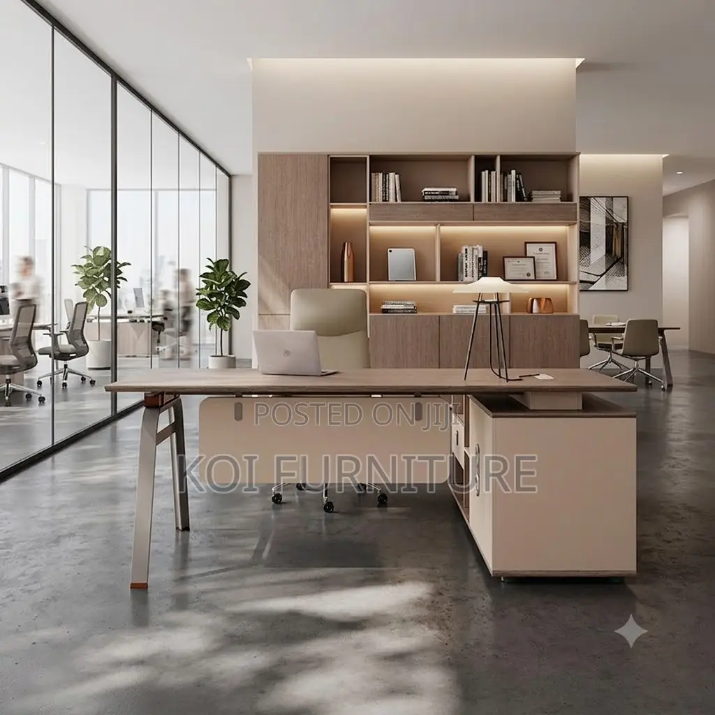 Office Desk; 1.8 Meters Executive L Shaped Commanding Desk