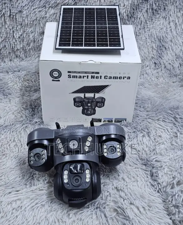 V380 Pro Wifi Outdoor Solar CCTV Camera 3 Lens Night Vision Camera PTZ