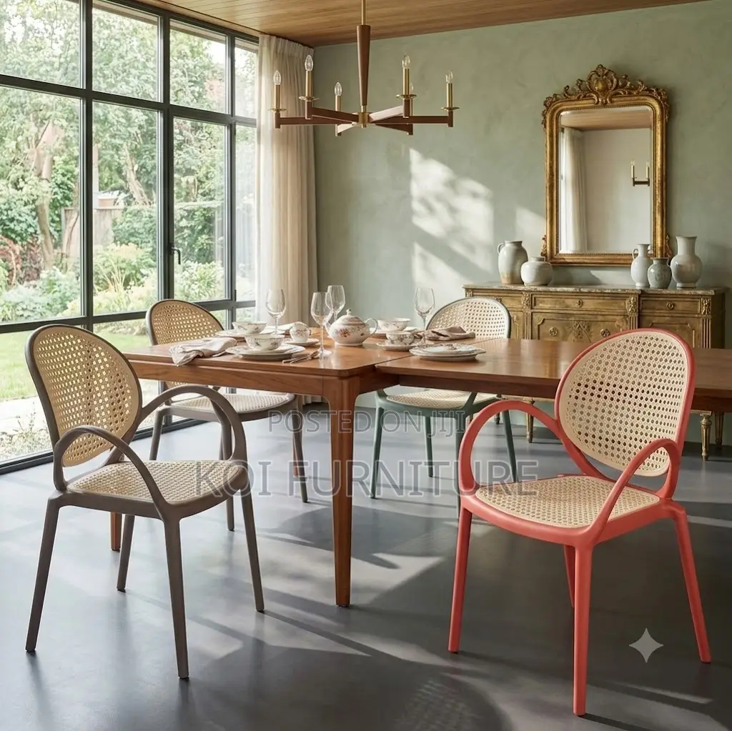 Home Chairs; Rattan Plastic Outdoor Dining Chairs