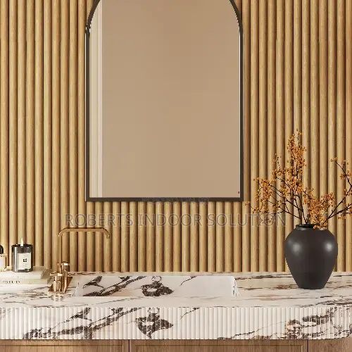 Vertical Fluted Striped Wallpaper