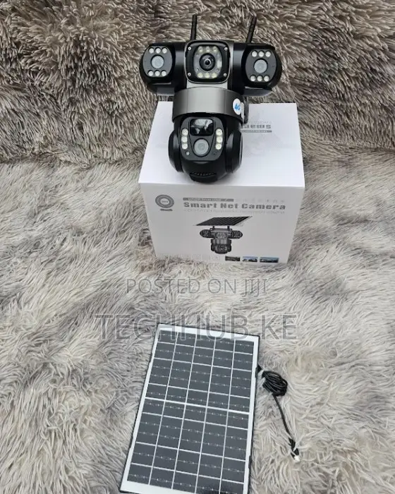 Wifi Triple-Lens Solar Camera Wireless Outdoor CCTV With Night Vision