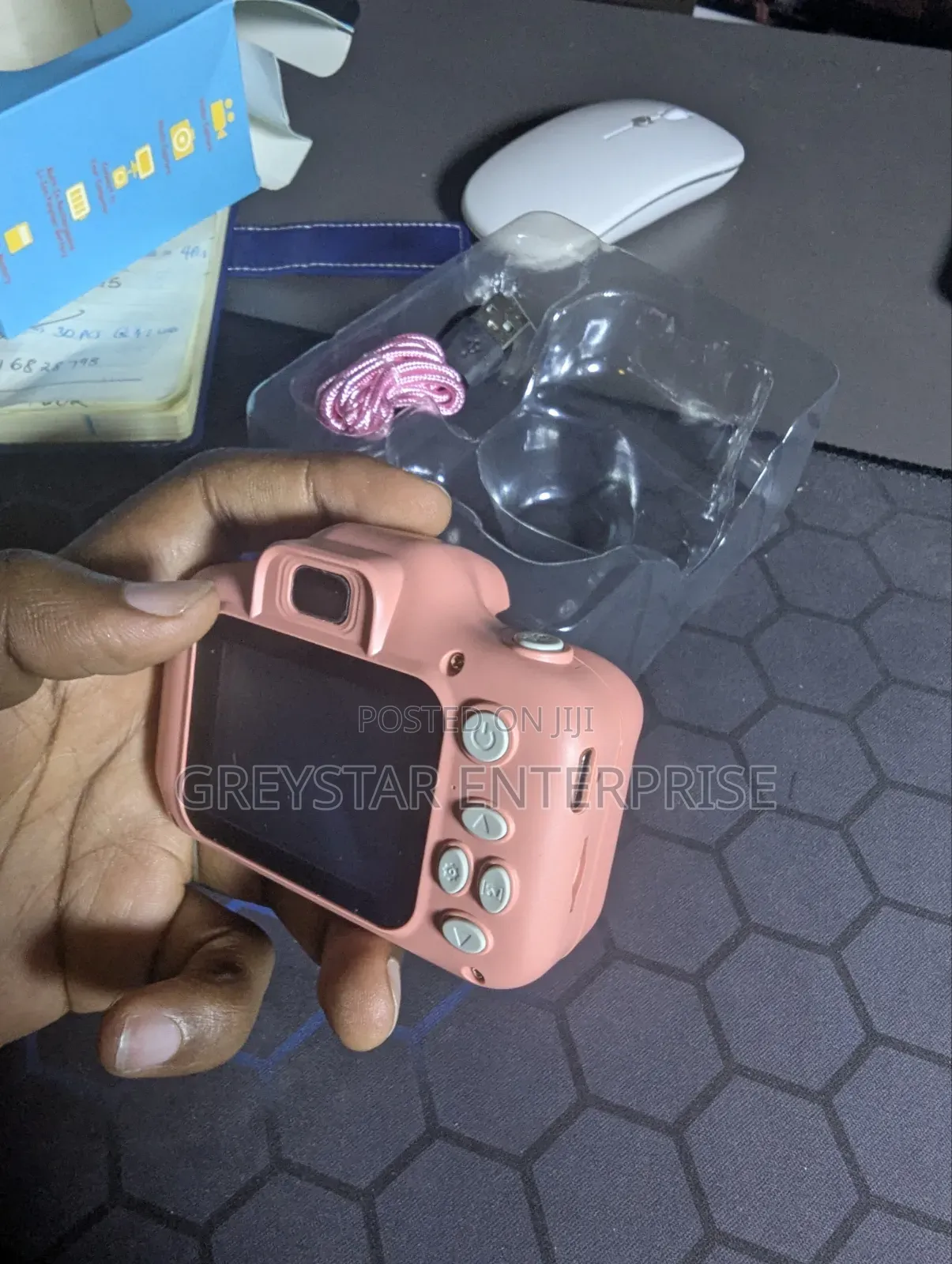 Kids Camera Pink and Blue Music Game Kids Gift Video Photo, Kid Cam