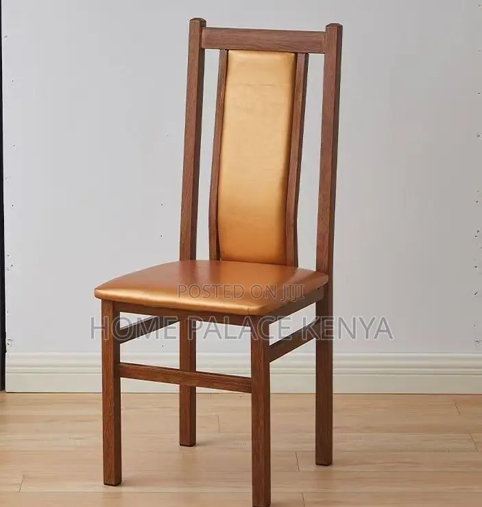 Home Chair: Mahogany Padded Leather Chair