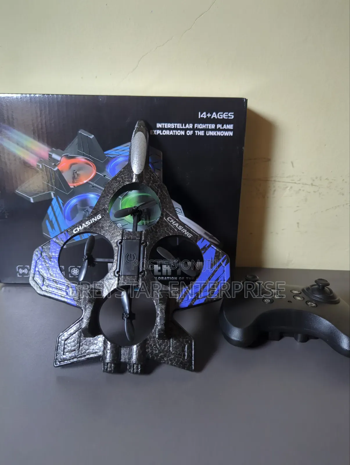 Kid's Rc Plane Fighter Jet Toy 360° Flip Remote Controlled Airplane