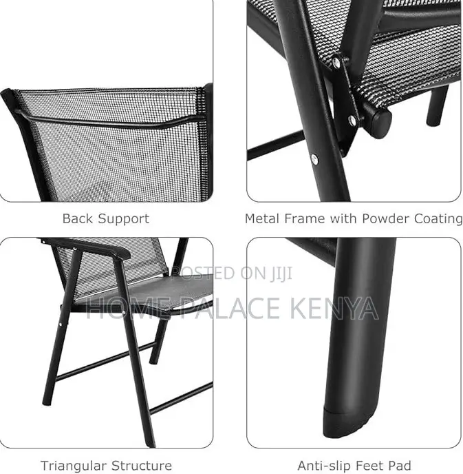 Outdoor Set: High Back Teslin Fabric Steel Set