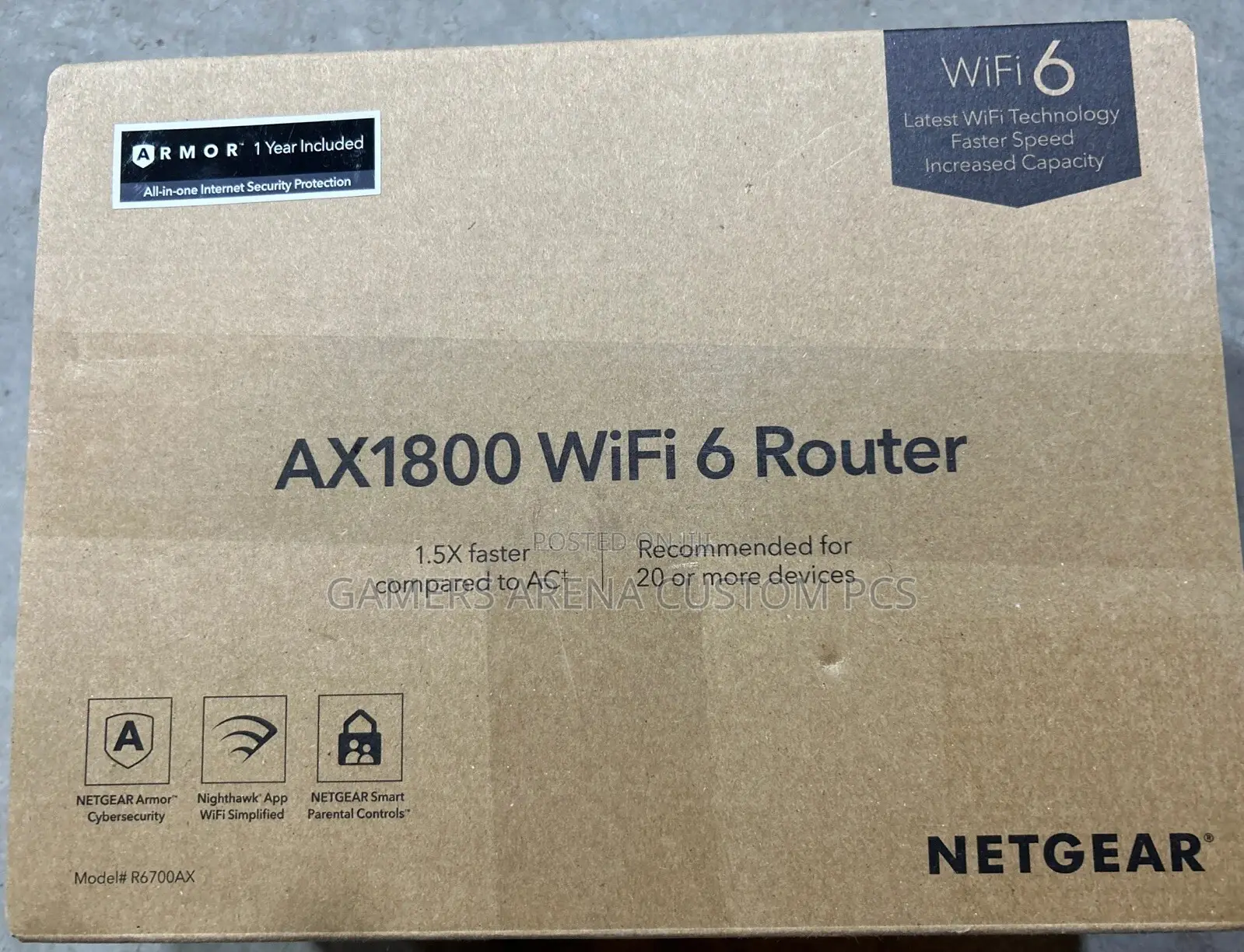 Netgear 4-Stream Ax1800 Wifi 6 Router (R6700ax) Dual Band