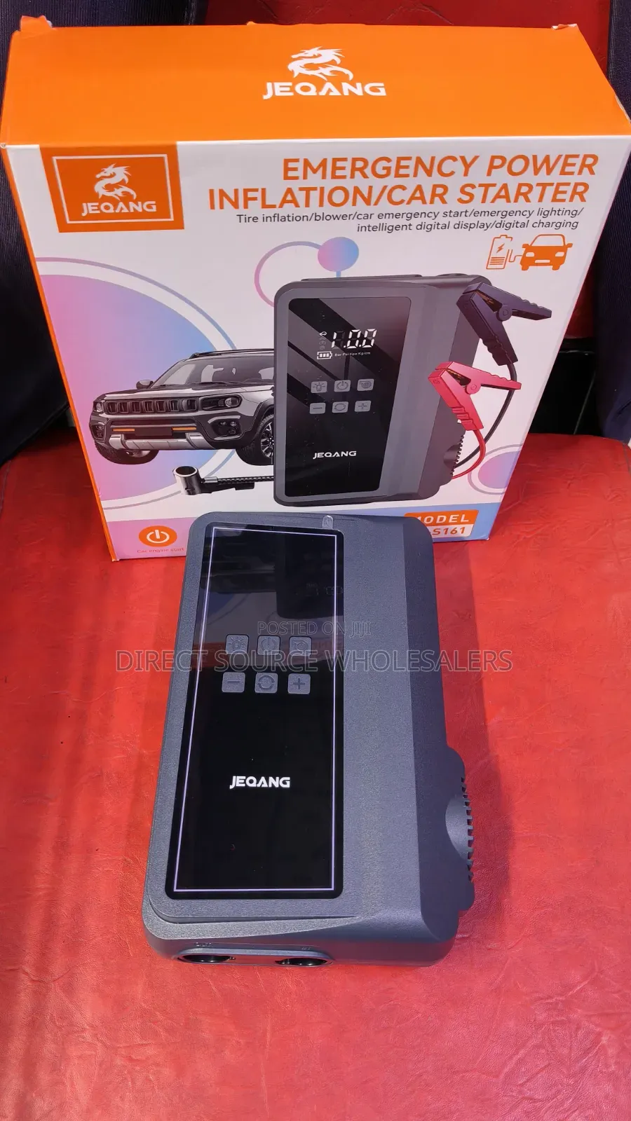 Emergency Car Jump Starter Tire Inflator Jp-S161-30000mah Power Bank