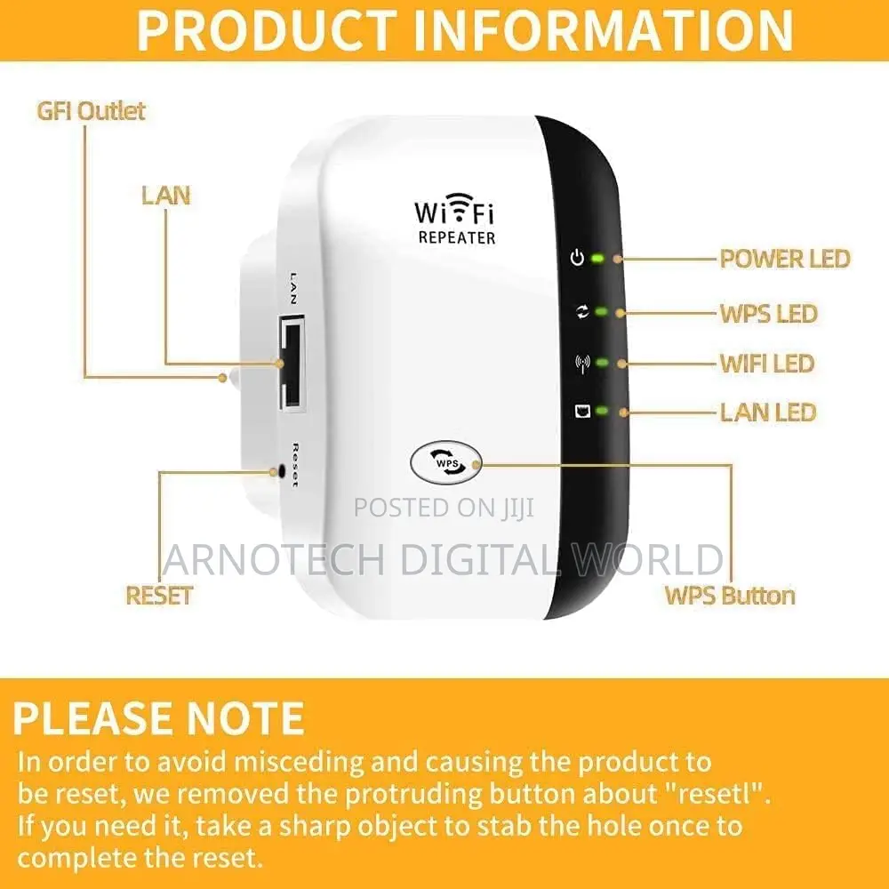300mbps Wifi Range Extender, Wifi Booster 3000sq.Ft,30+ Devices