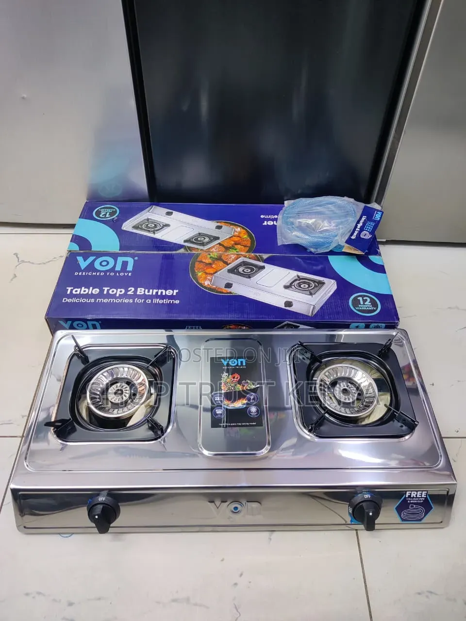 Von 2 Burner Stainless Steel