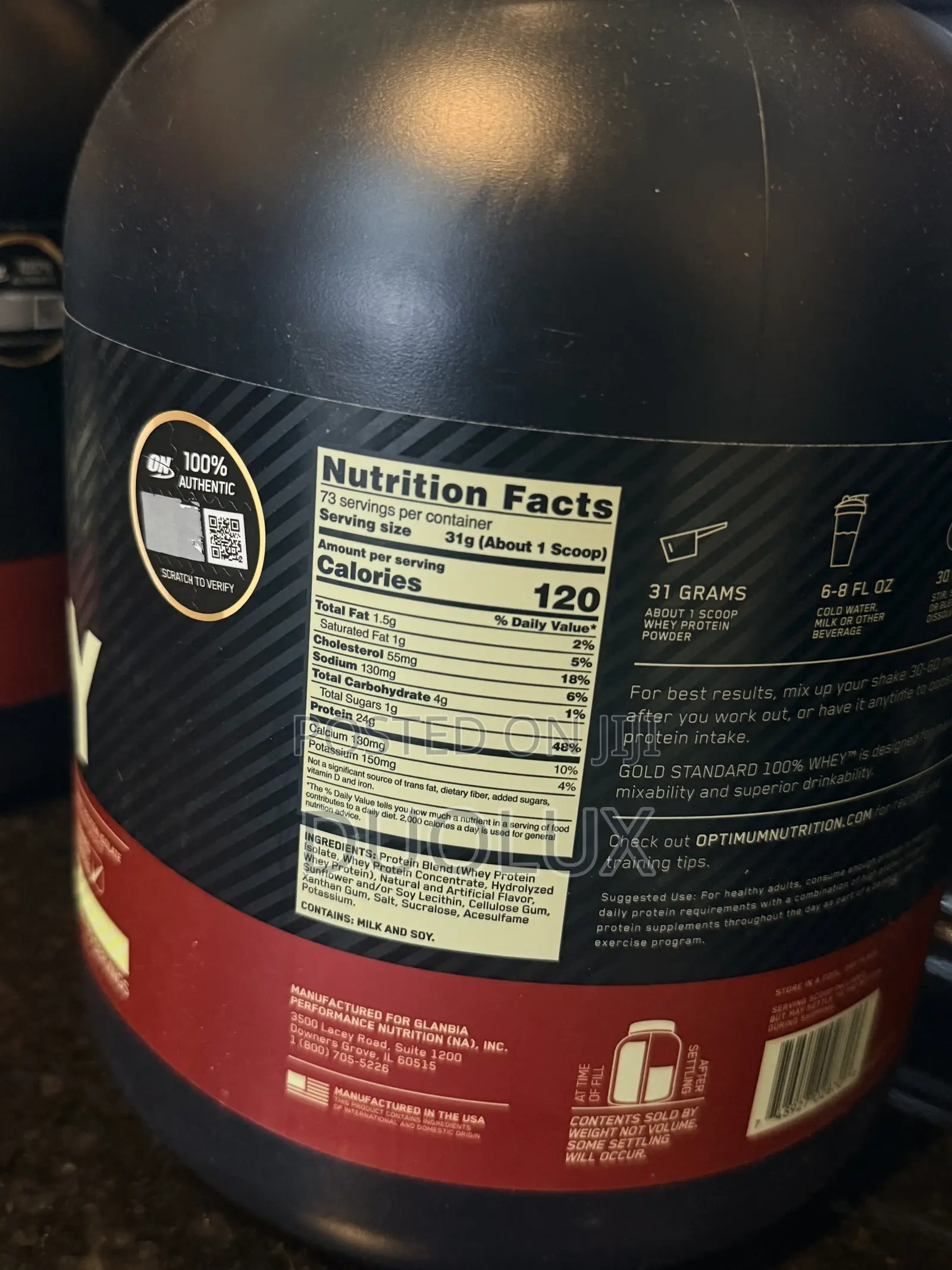 Optimum Nutrition Whey 74 Servings